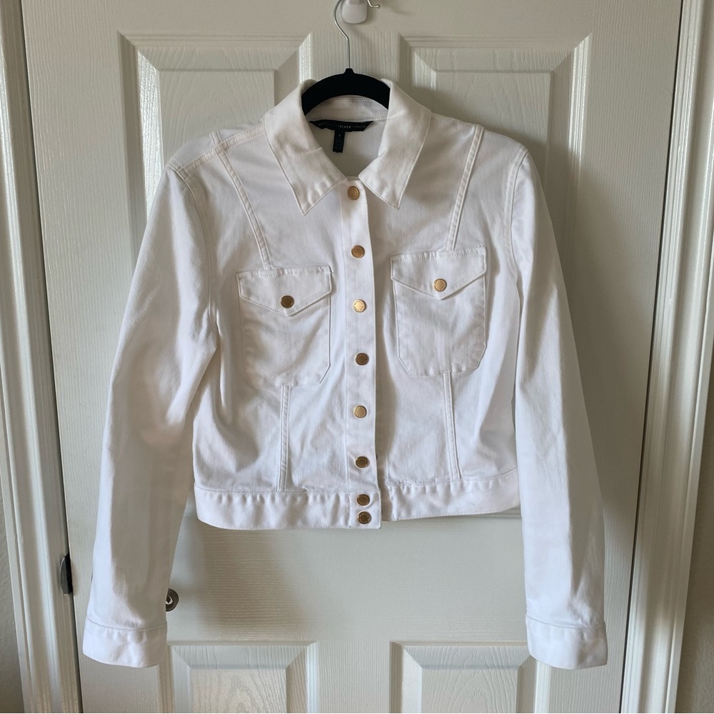 White House Black Market White Jean Style Jacket
